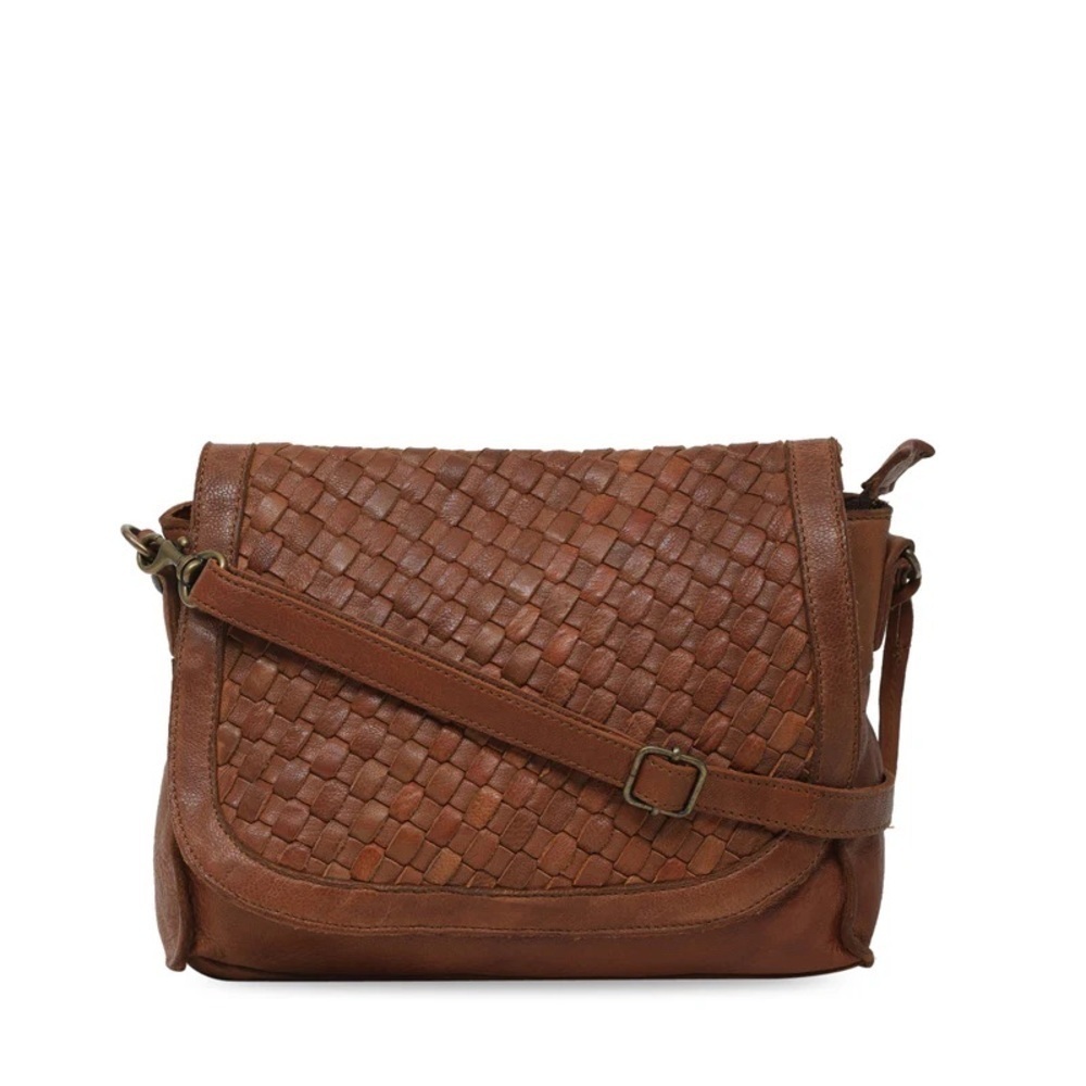 Kompanero Melissa Sling Bag Crossbody Cognac Leather - Picture 2 of 10